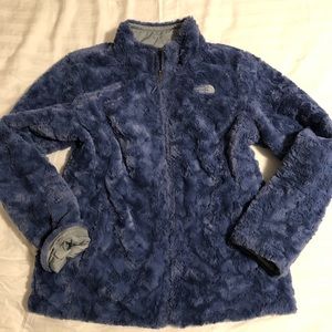 North Face reversible fuzzy puffer jacket